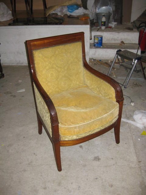 Restauration Mahogany French Armchair