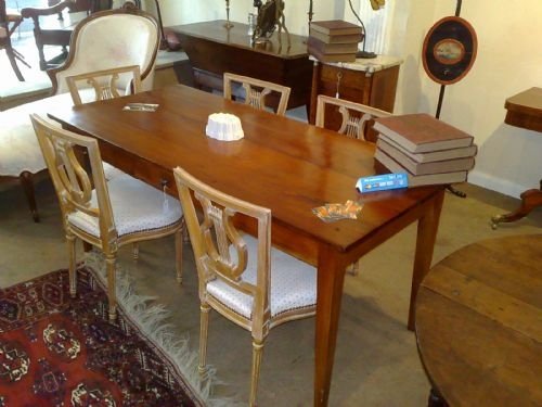 Cherry Wood Farmhouse Table