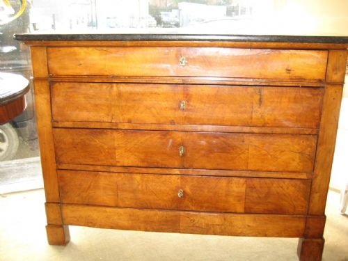 French Figured Walnut Commode