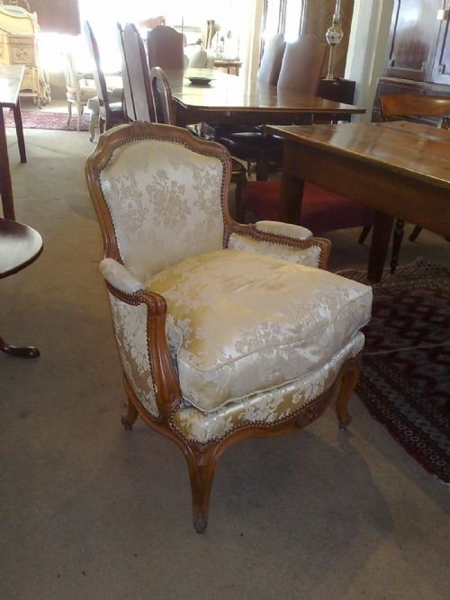 Pair French Louis 15 Style Armchairs