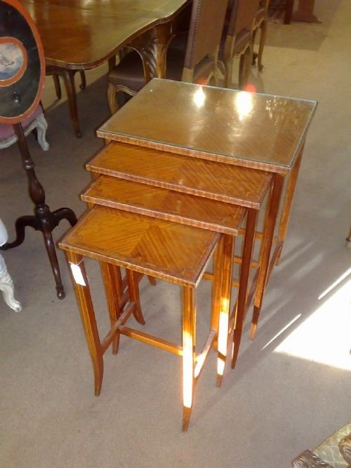 Edwardian Satinwood Nest of Table