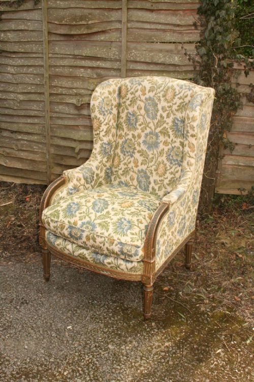 French Gilt Wing Chair