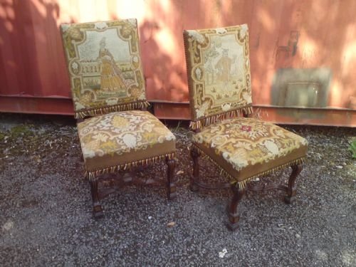 Pair of Rosewood French Salon Chairs