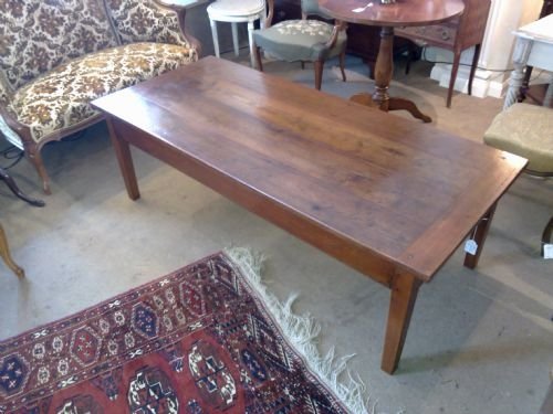 Large Cherry Wood Coffee Table