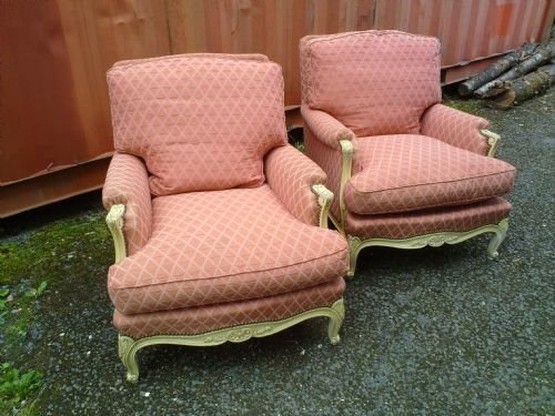 Pair of Large French Armchairs