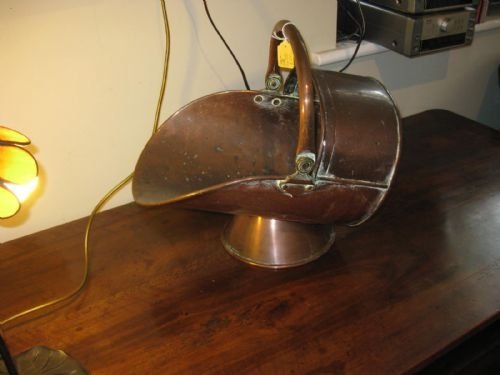 Antique Copper Coal Scuttle