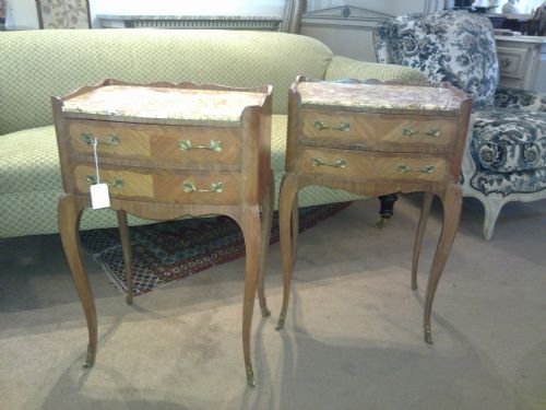 Pair French Bedside Tables