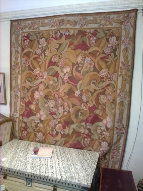 Large French Needle Point Wall or Floor Covering