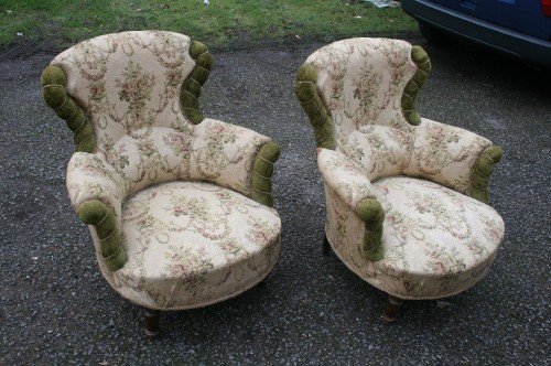 Pair French Armchairs`