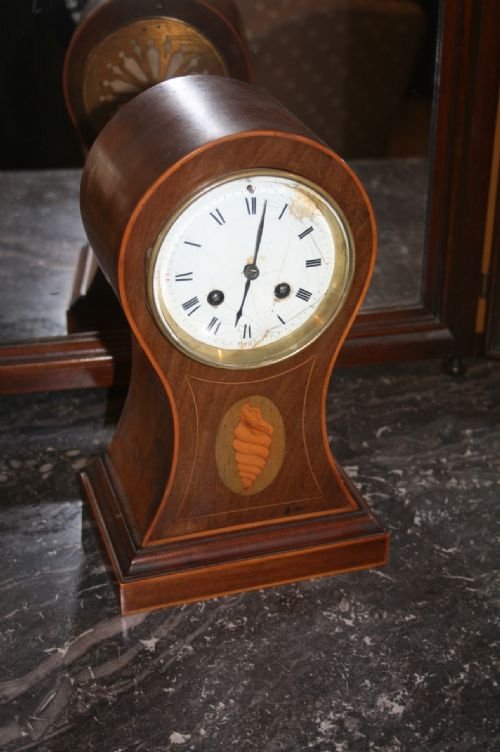 Mahogany Balloon Case Clock