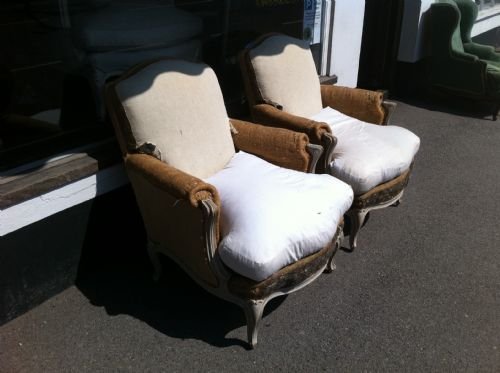 Large Pair of French Armchairs