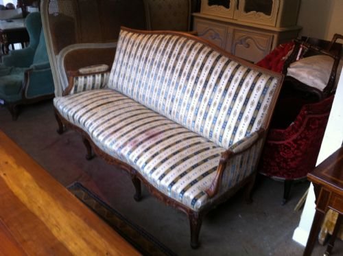 Large French Walnut Settee