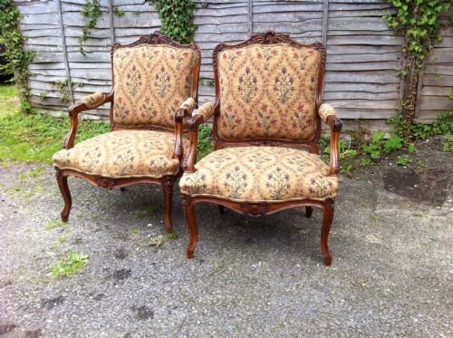 19th Pair of French Armchairs