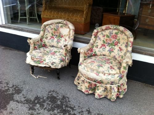 Pair French Armchairs