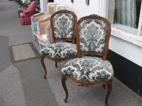 Pair of Walnut Side Chairs
