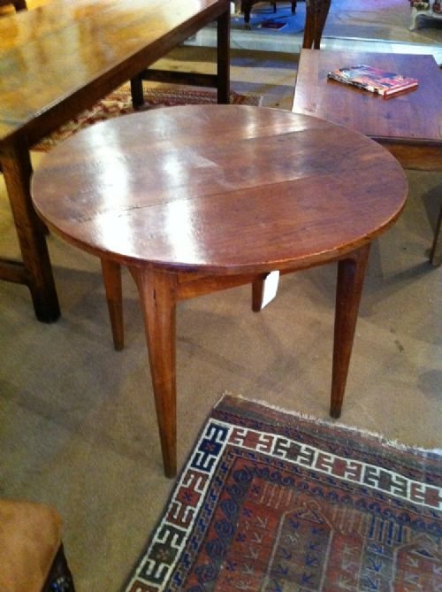 Round Cherry Wood Occasional Table