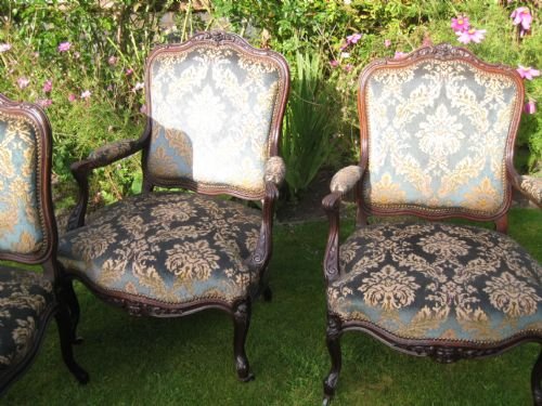 Pair of Rosewood Armchairs