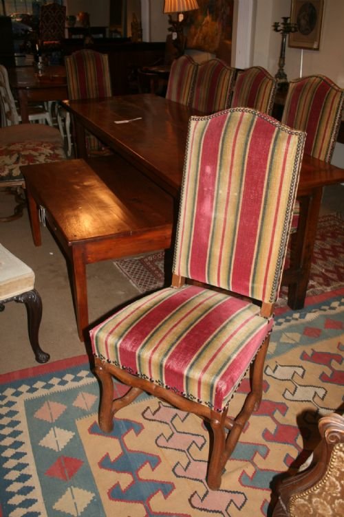 Set of Six Oak French Chairs