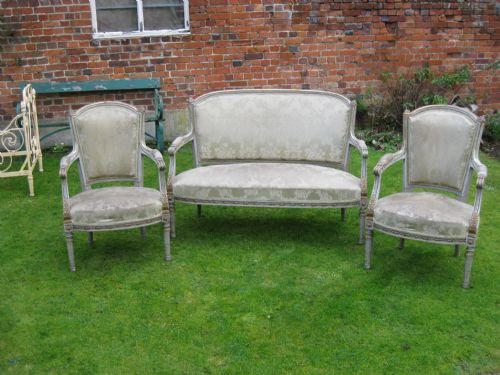 Painted and Gilt Suite