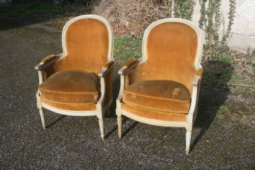 Louis 16 Style Pair Chairs