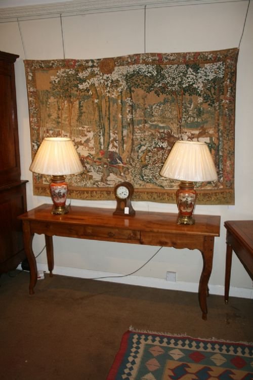 Pretty French Serving Table in Cherry Wood