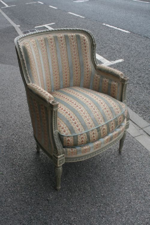 French Painted Bergere Armchair