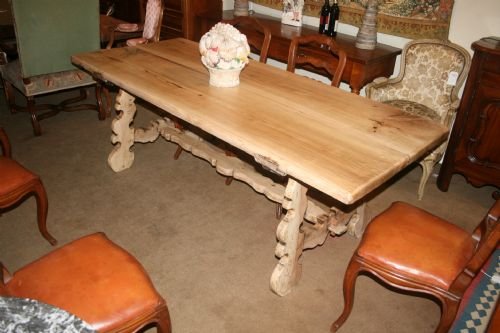 Bleached Walnut Spanish Table