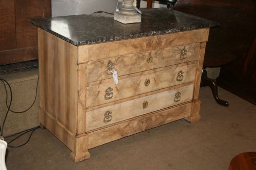 Bleached Walnut Antique Commode