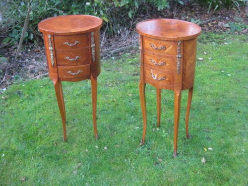2 French Night Tables Louis Xv Style