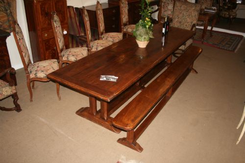 Large Oak Refectory Type Table