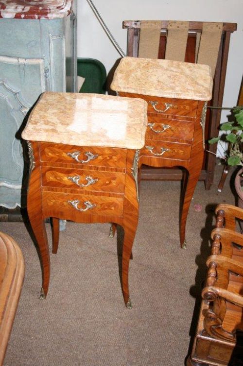 Pair Louis Xv Bedside Cupboards