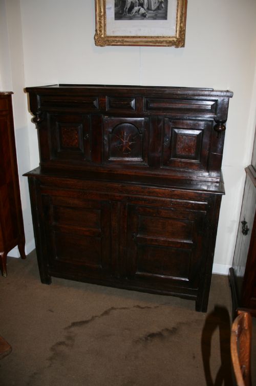 Rare 17th Century  Oak Press Cupboard /Court
