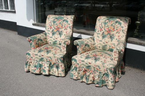 Good Large Pair of French Armchairs