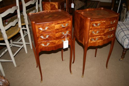 Pair French Bed Side Tables