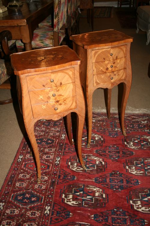 Pretty Pair of Marquetry Tables