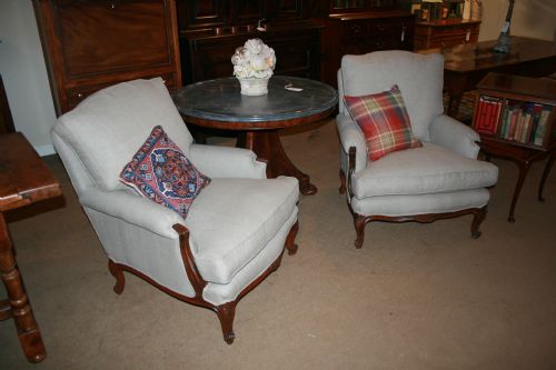 Pair of French Comfortable Armchairs