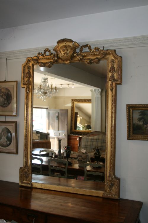 Superb French Large Gilt Mirror