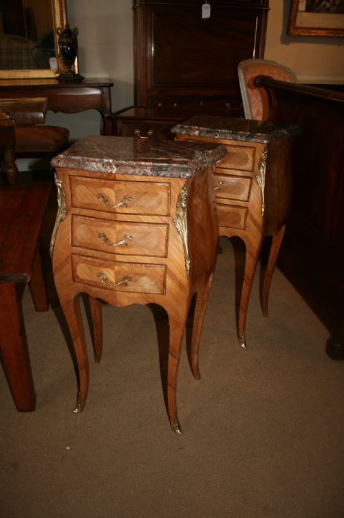 Pair of Louis Xv Style Bedside Tables