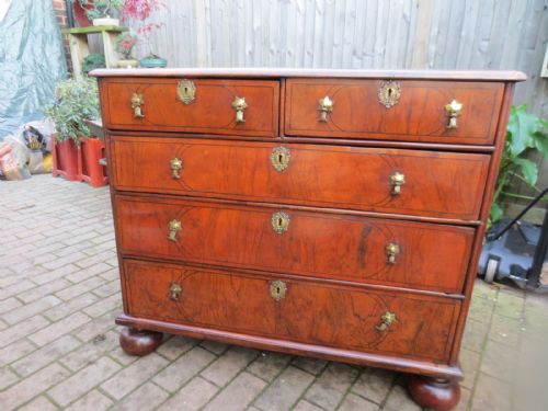 Early Figured Walnut Chest of Drawers