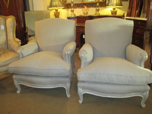 Pair of Large French Armchairs