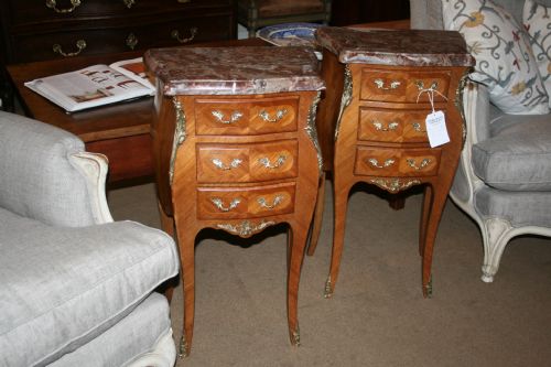 Pair Louis Style Bed Side Tables