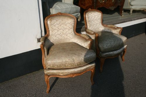 Pair of Louis Xv Style Bergeres