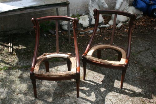 Unusual Pair of Carved Swan Chairs