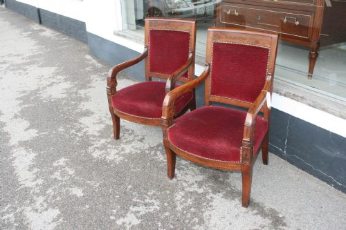 Pair of French Restaurtion Period Armchairs
