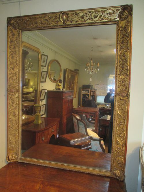 Large Antique Gilt Mirror