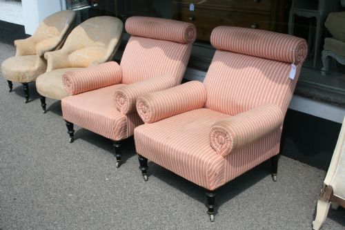 Wonderful and Unusual Pair of French Chairs