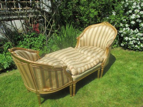 French Gilt Duchesse Brisee Day Bed