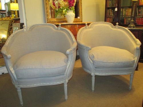 Pair of Large French Armchairs