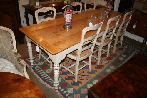 Large Cherry Wood Farm Table