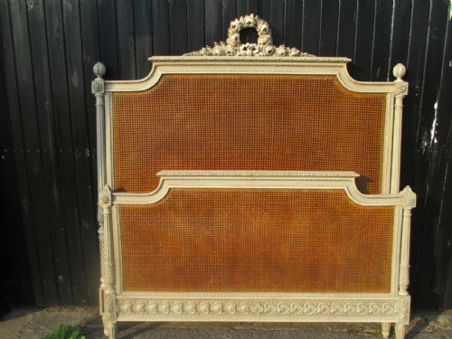 French Caned Large Bed